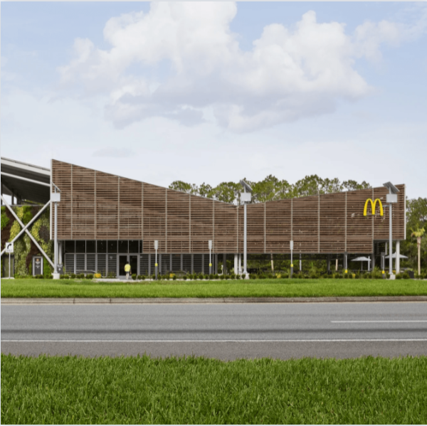 Kebony-clad McDonald’s aims to become world’s first net-zero quick-service restaurant
