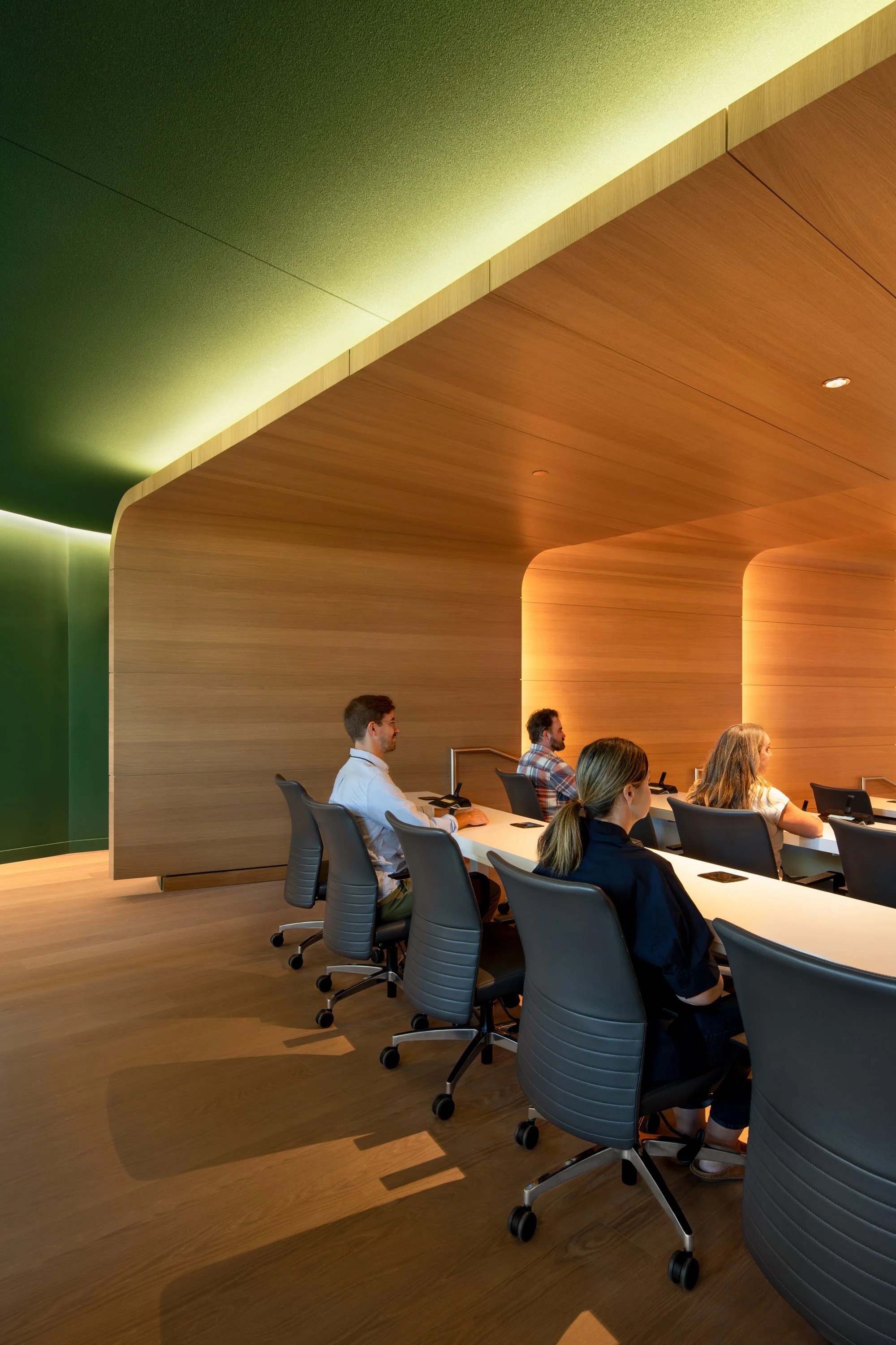 Interior wood panels in The Pearl Innovation District The Pearl Innovation District 02