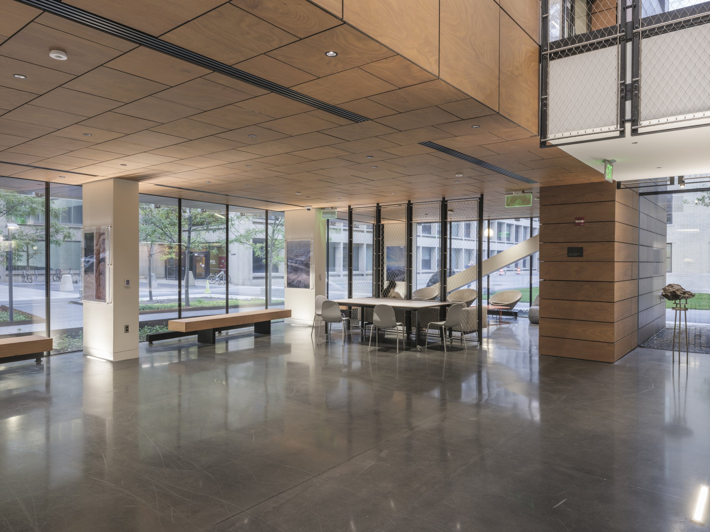 Natural wood panels at the Massachusetts Institute of TechnologyMassachusetts Institute of Technology MIT 09