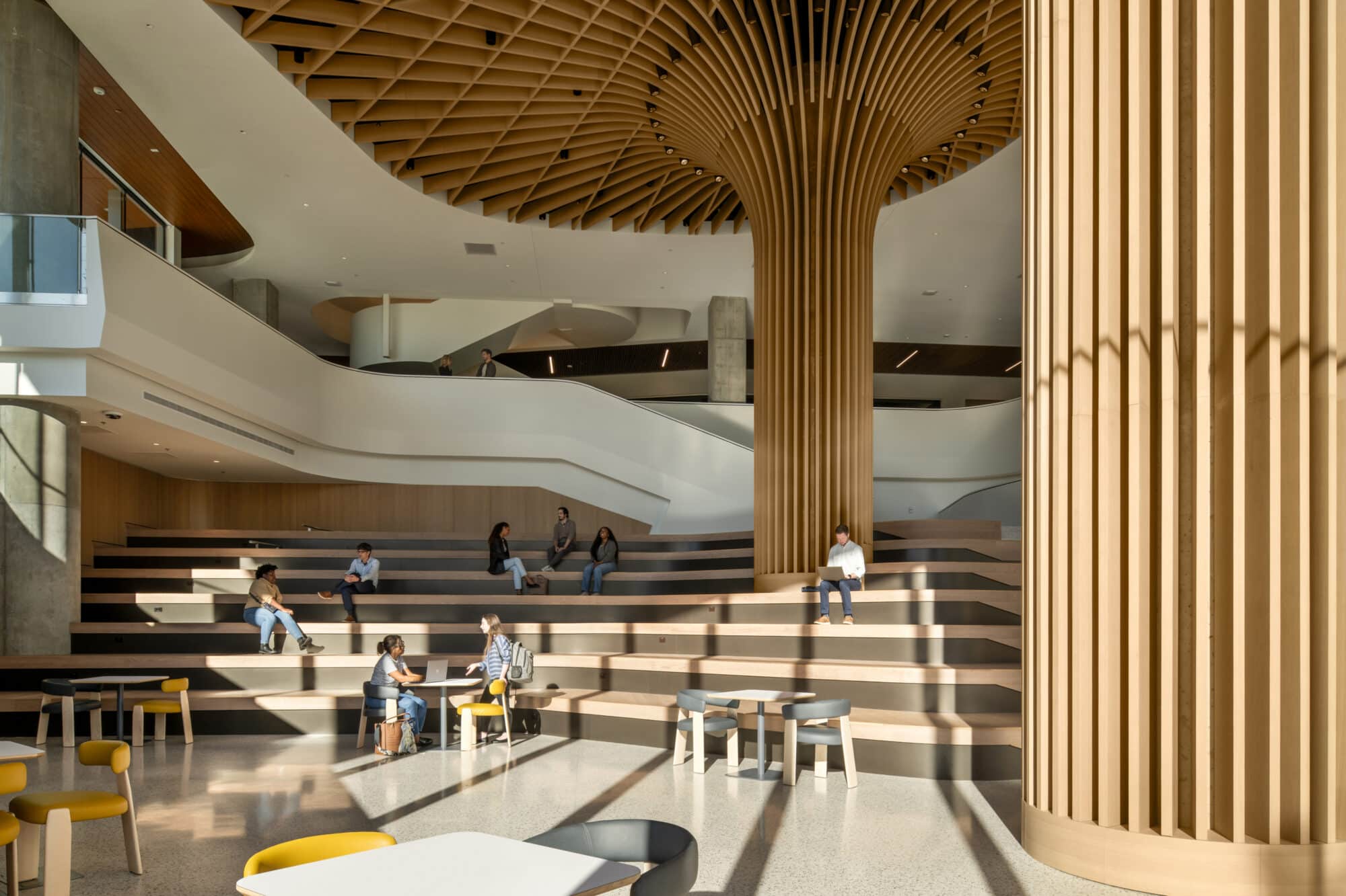 Interior wood panels in The Pearl Innovation District The Pearl Innovation District 11