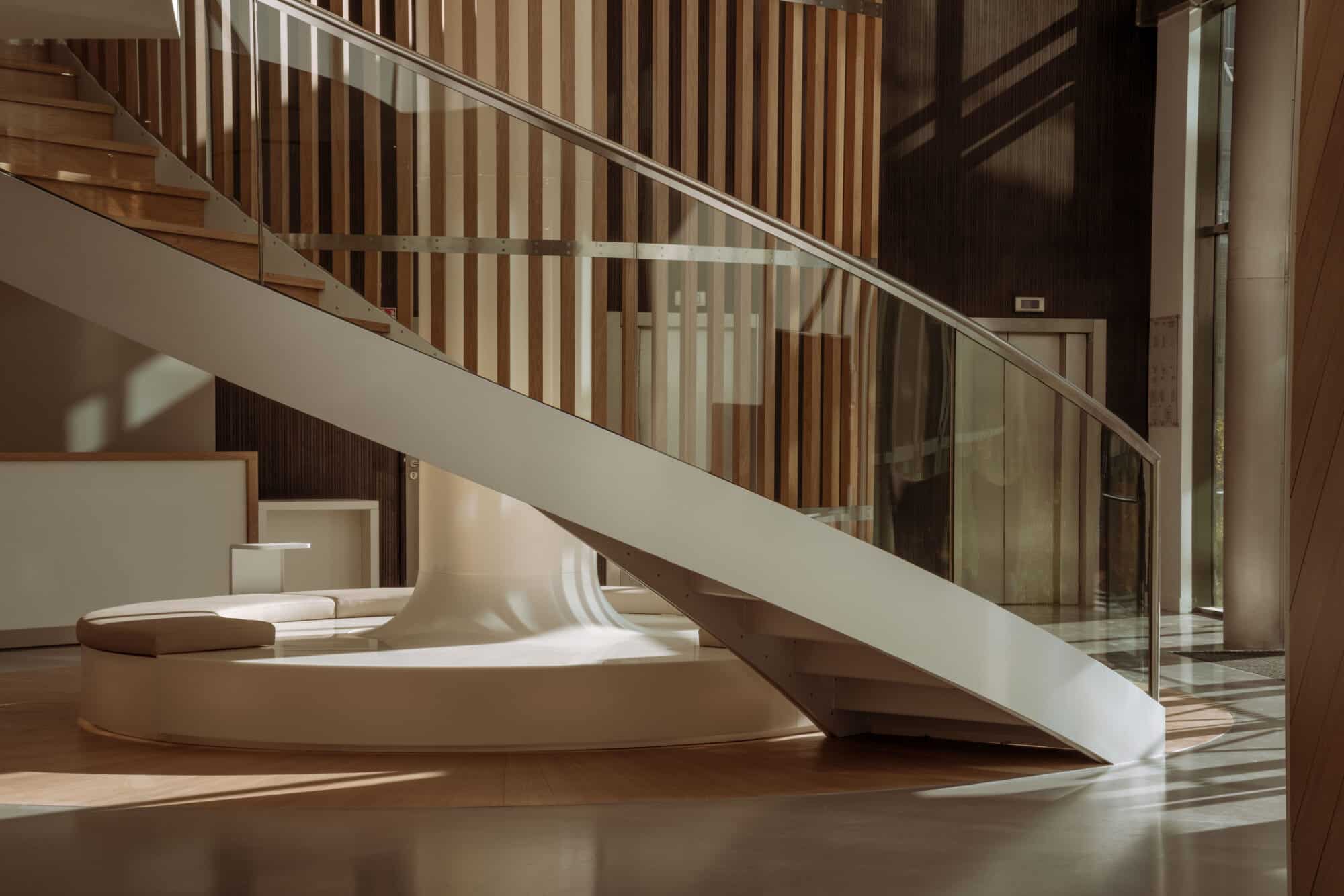 Natural timber flooring and interior panelling at The Light House 03