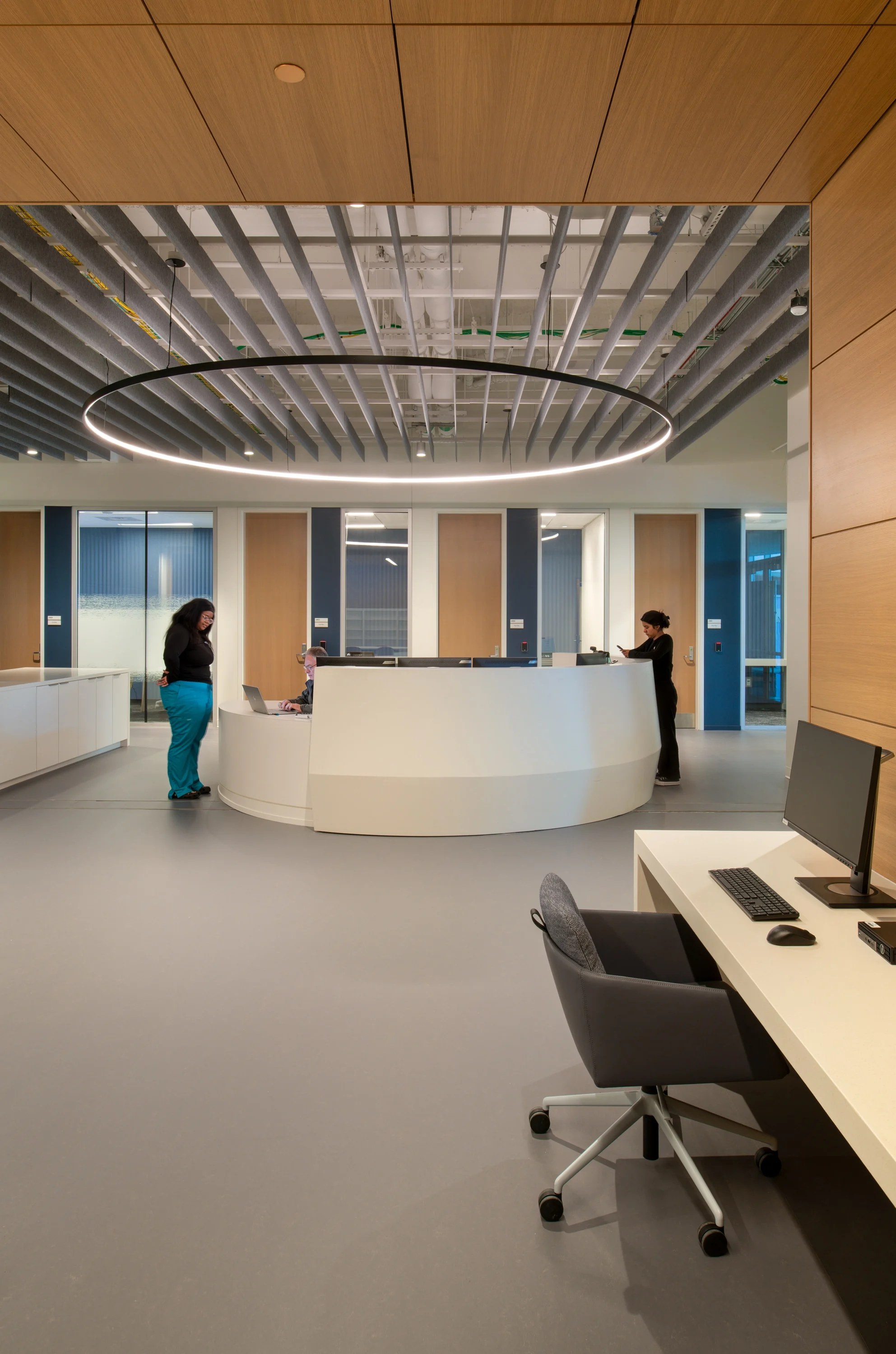 Interior wood panels in The Pearl Innovation District The Pearl Innovation District 04
