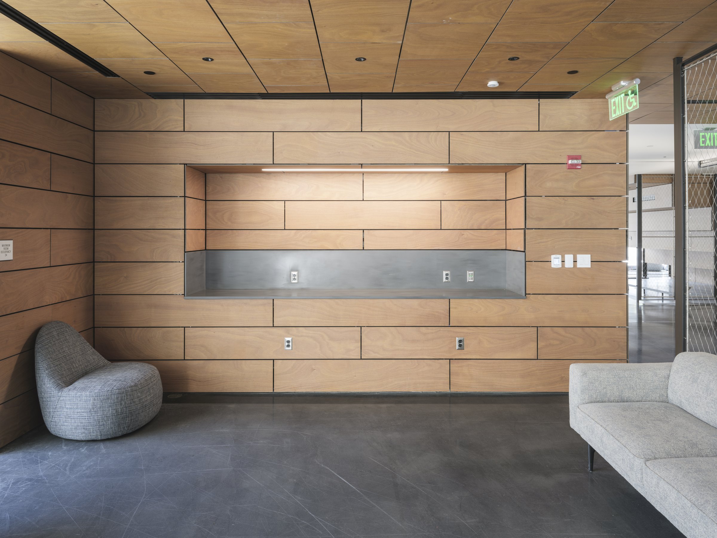 Natural wood panels at the Massachusetts Institute of TechnologyMassachusetts Institute of Technology MIT 10