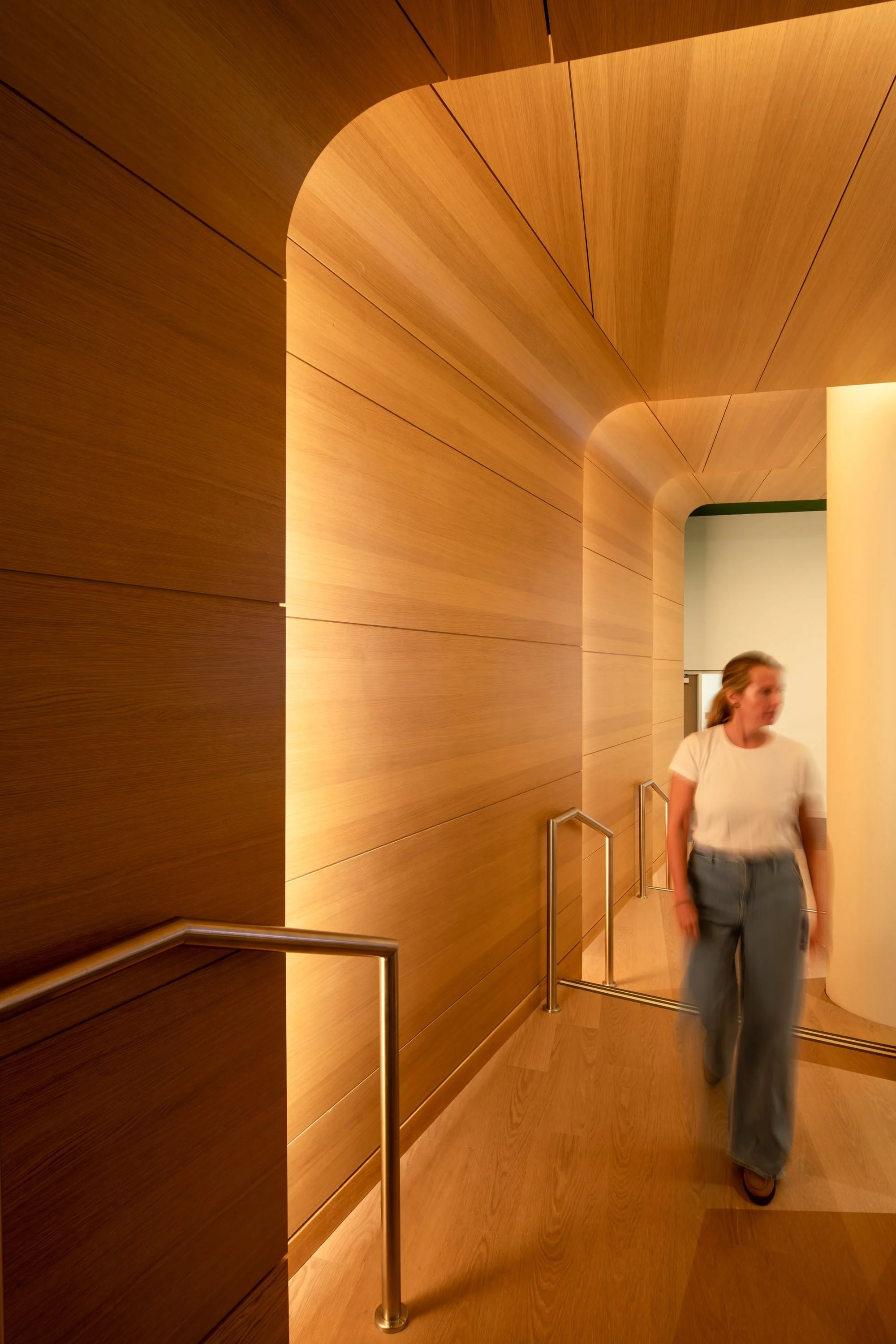 Interior wood panels in The Pearl Innovation District The Pearl Innovation District 01