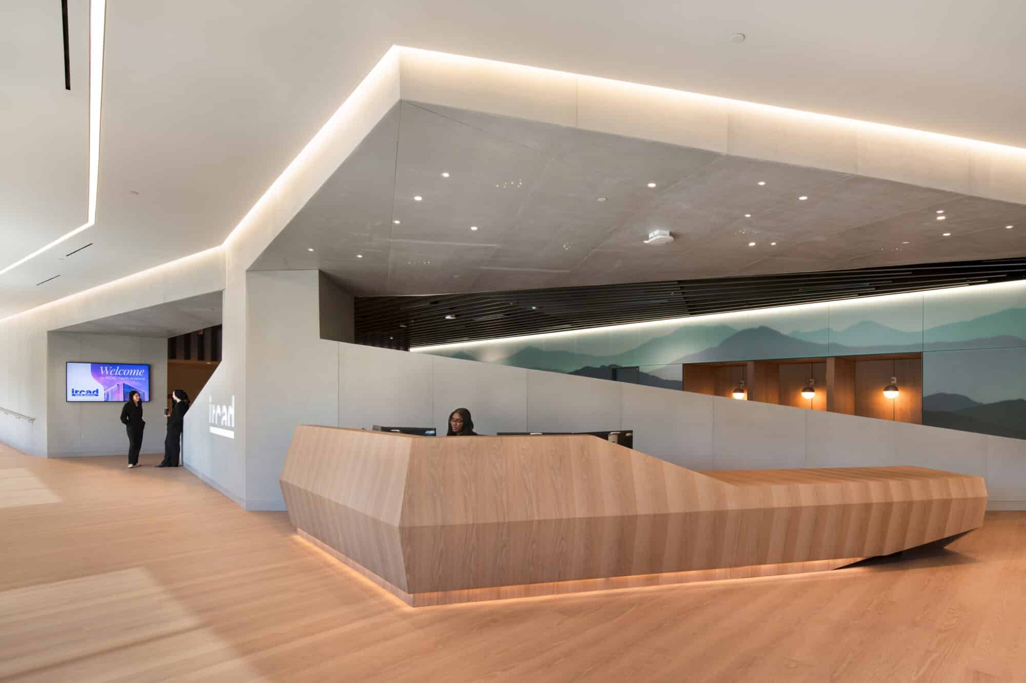 Interior wood panels in The Pearl Innovation District The Pearl Innovation District 10