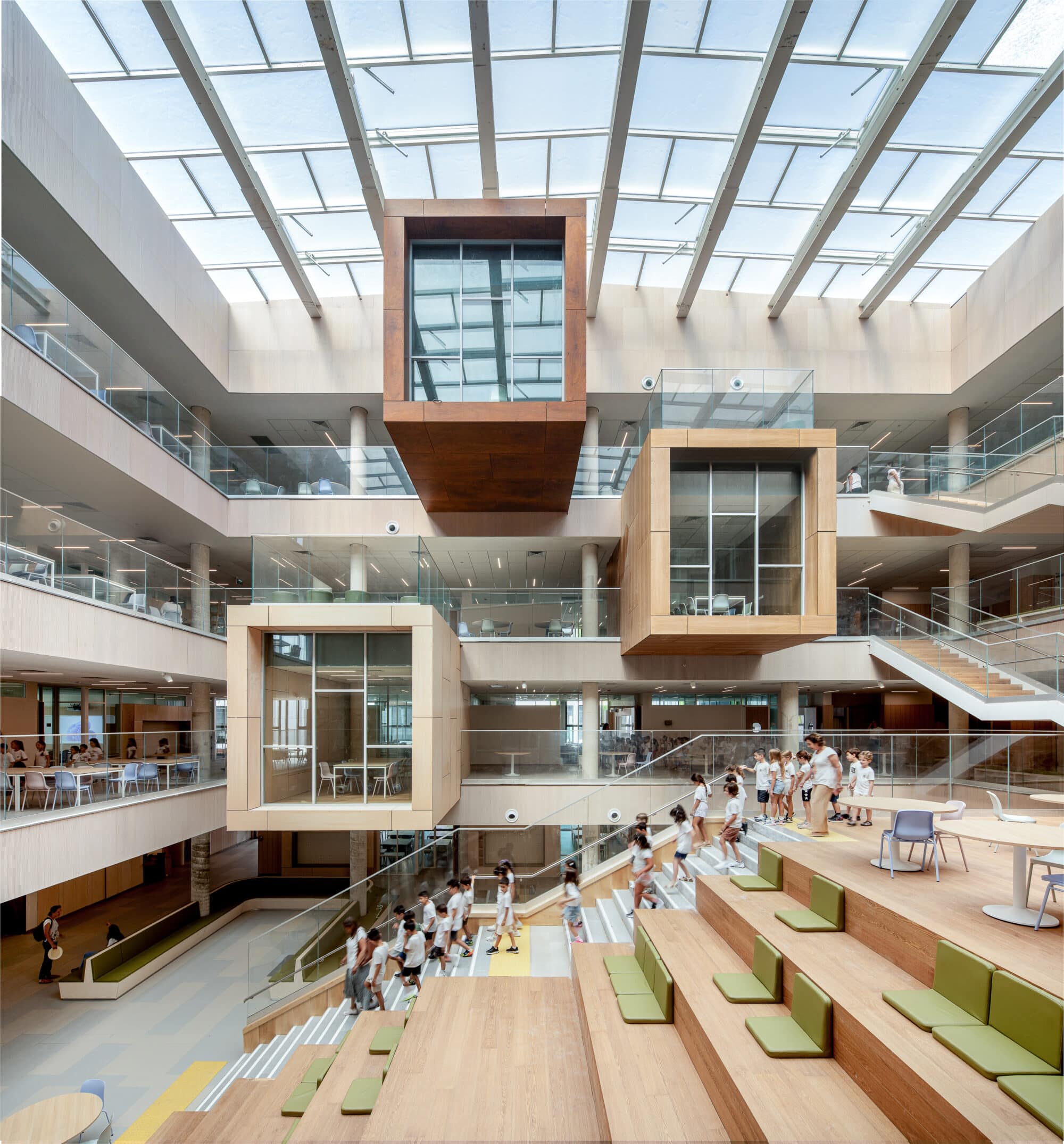 Exterior wood cladding for the Naomi Shemer School 14
