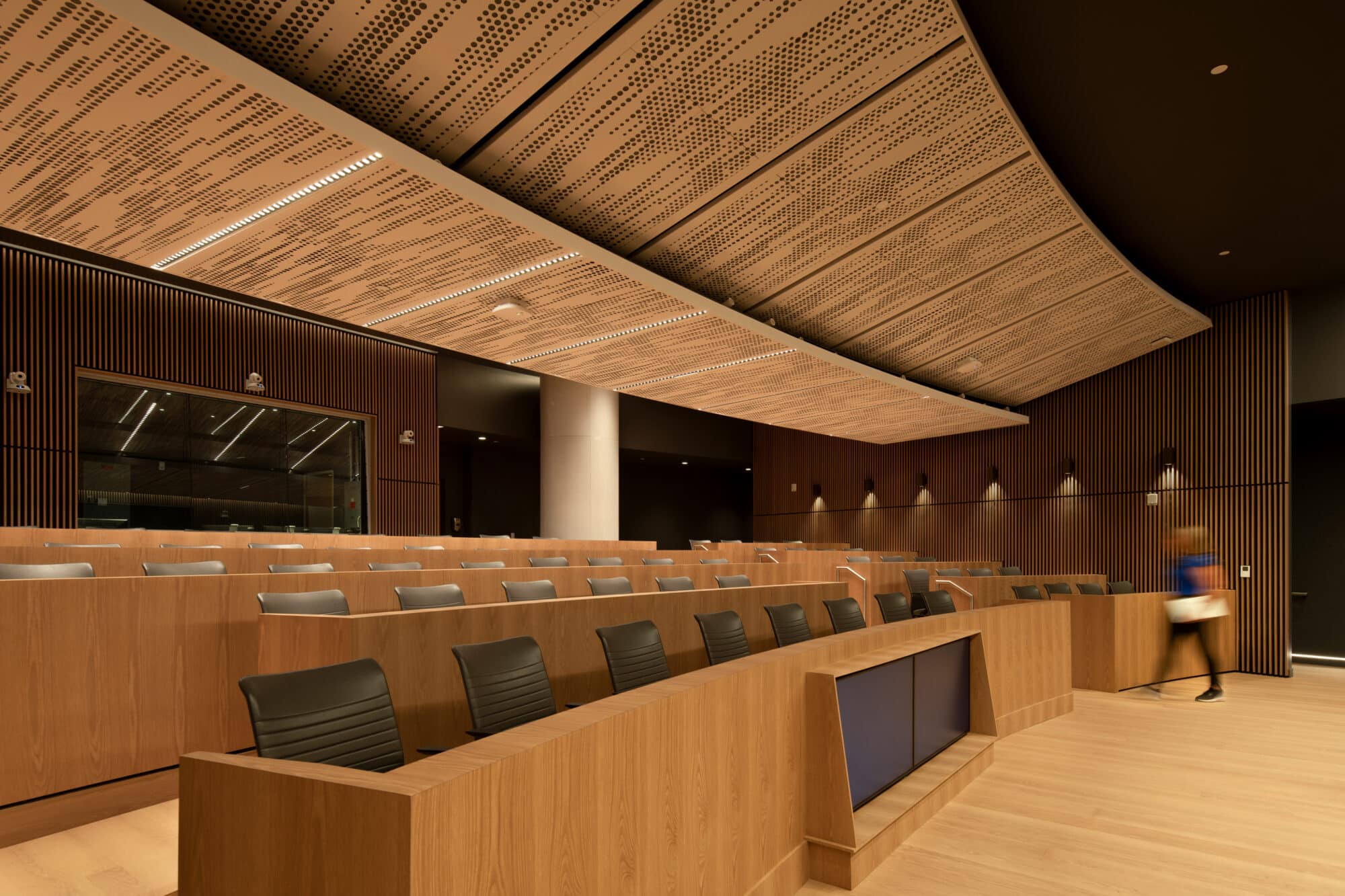 Interior wood panels in The Pearl Innovation District The Pearl Innovation District 08