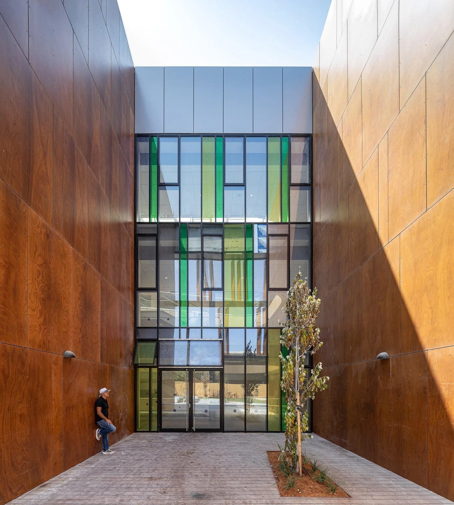 Exterior wood cladding for the Naomi Shemer School 03