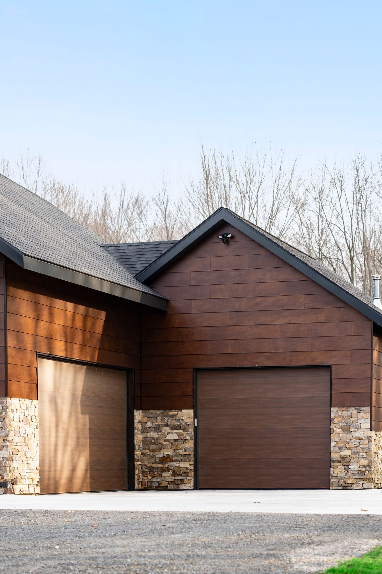 Natural wood siding with overlapping slats the Klein Residence 05